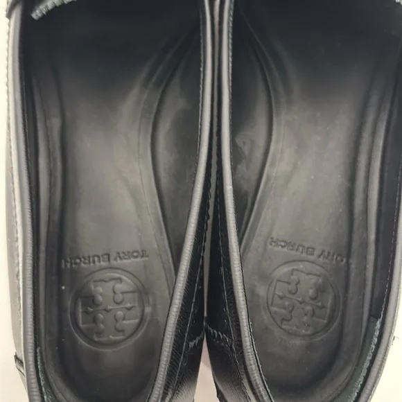 Tory Burch Black Leather Perry Penny Loafer Low Heel Flats 10